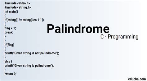 string palindrome in c.
